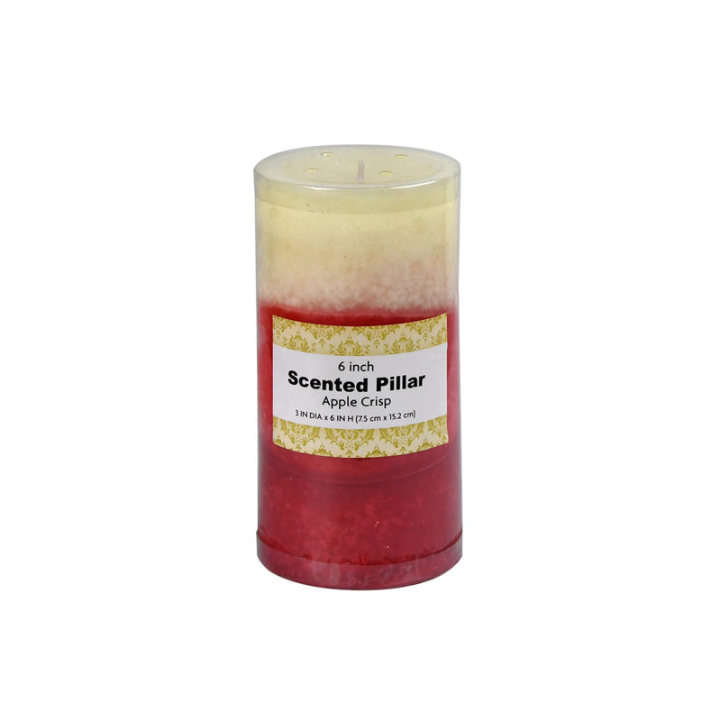 Bougie pilier parfumée pomme croustillante, 1, H 6 po x l 3 po x P 3 po