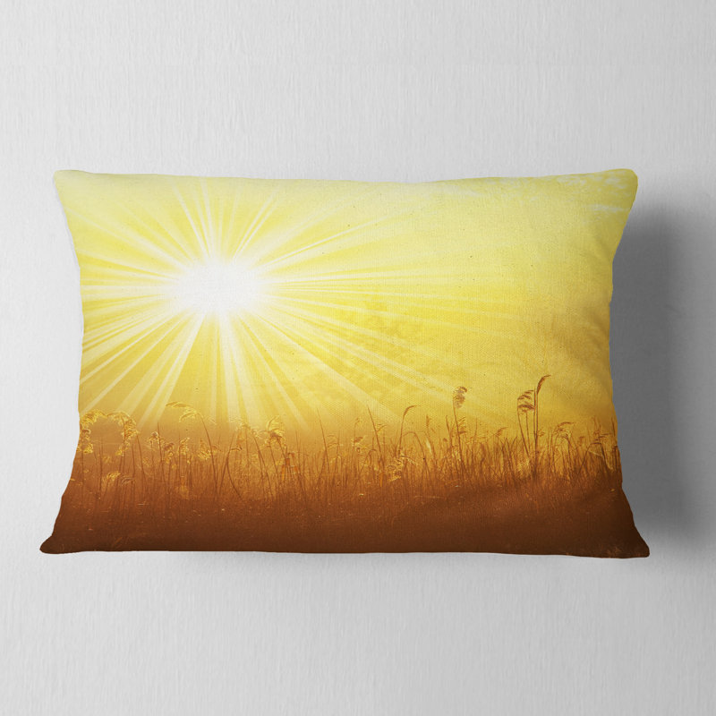 Coussin lombaire à imprimé paysage magnifique