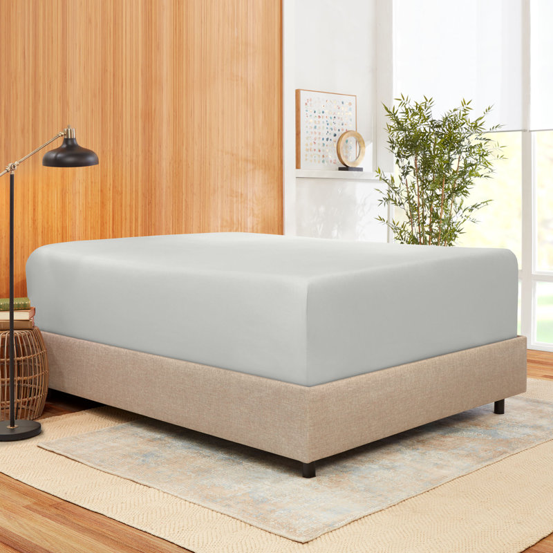 Premium Microfiber Fitted Sheet, Silver, Twin XL Fitted Sheet