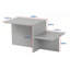 Table basse moderne en noyer 31,5 po x 15,7 po x 15,7 po | 100% panneau de particules enduit de mélamine, épaisseur: 0,7 pouce | Conception élégante de couleur unie, parfaite pour les salons et les espaces contemporains, durable et facile à nettoyer