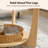 31.5'' Solid Wood Legs Round Coffee Table with 2-Tier Storage-385717771
