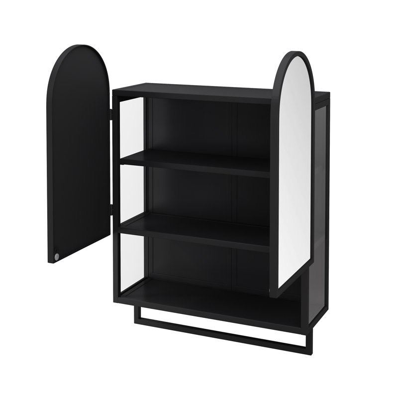 Armoire à miroir 23,62 po, Noir