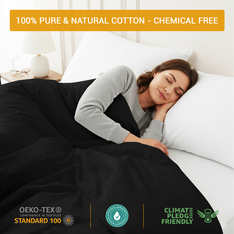 100% Cotton Flatweave Fitted Sheet, Double (4'6)
