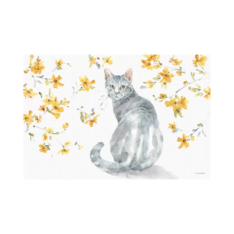 Happy Yellow XIVA by Lisa Audit - Painting on Canvas, Wrapped Canvas, 20.32cm H x 30.48cm W x 1.91cm D