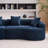 Boneless Curved Chenille Compression Modular Sofa-67722941