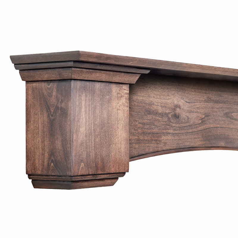 Lisbon Fireplace Mantel, 60", Brown Wood