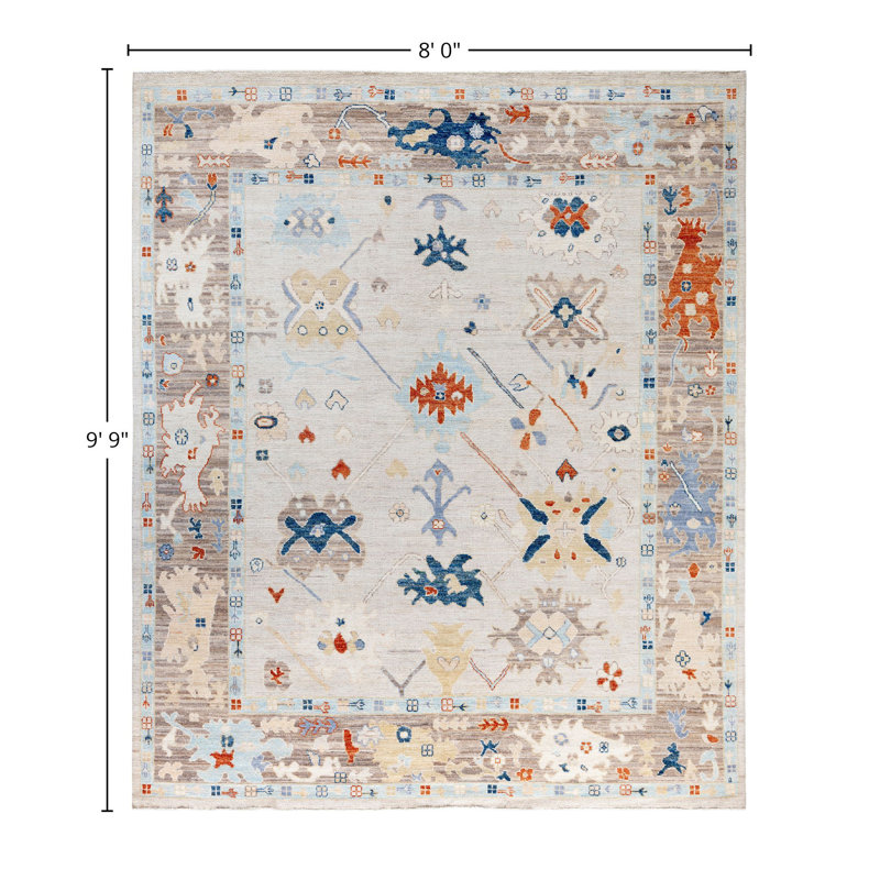 One-of-a-Kind Rectangle 8' X 9'9" Hand Knotted Area Rug