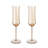 Tulip Champagne Flutes in Amber