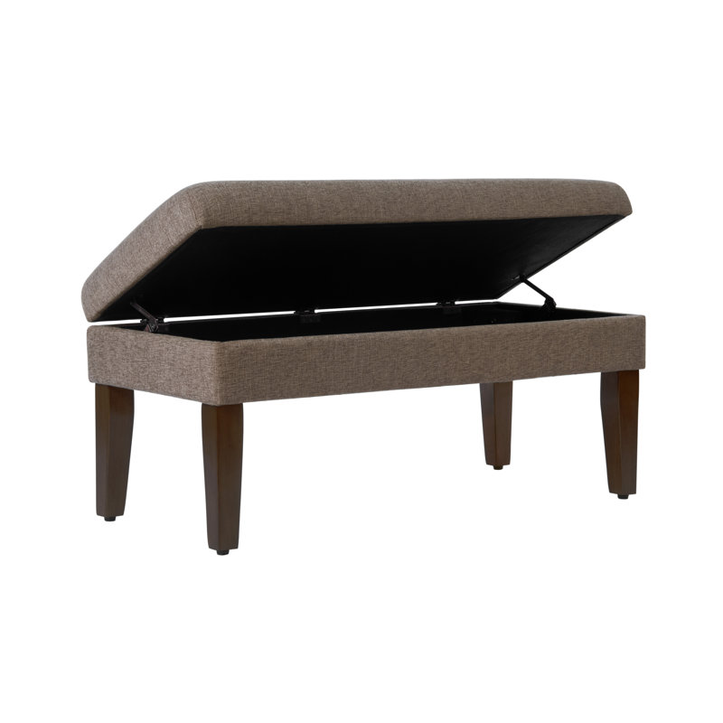 North Andover Upholstered Storage Bench, Brown