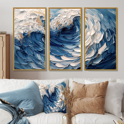 Daijanay - Ensemble d'art mural vagues côtières