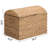 Heavy-duty Water Hyacinth Wicker Storage Trunk with Metal Frame and Arch Lid