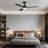 HAVATO 52" Modern Black Ceiling Fans  With Led Light,Remote-Controlled | 6-Speed Reversible Dc Motor | 3-Color Dimmable Led | Ultra-Quiet 45Db Operation | Timer Function