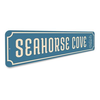 Seahorse Cove Aluminum Sign