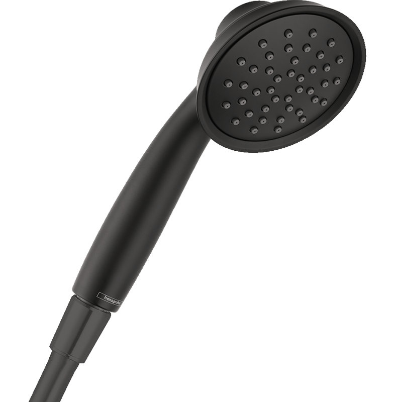 Joleena Full Handheld Shower Head, Matte Black, 1.7 GPM