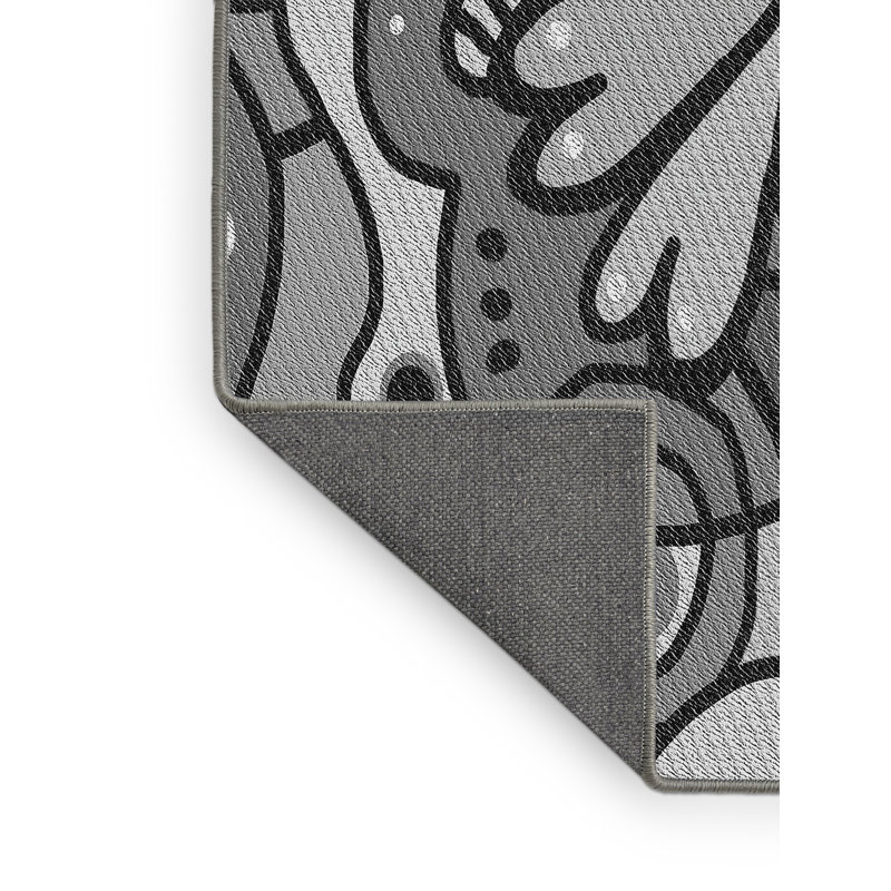 Tapis abstrait gris, Rectangle 2 pi x 4 pi