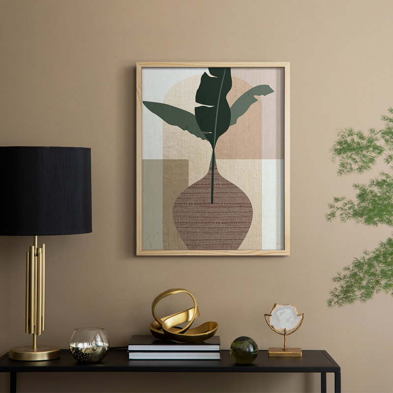 Lindos I Framed Print - Solid Wood, Natural, 11" H x 9" W