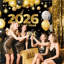 Articles de fête du Nouvel An, toile de fond Happy New Year 71 po x 43 po 2026