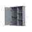 23.6" Grey Bathroom Wall Cabinet