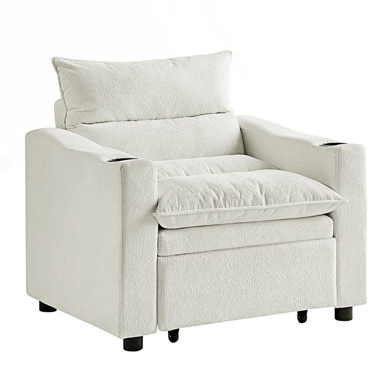 Canapé-lit Sleeper, fauteuil convertible 3-en-1, Beige