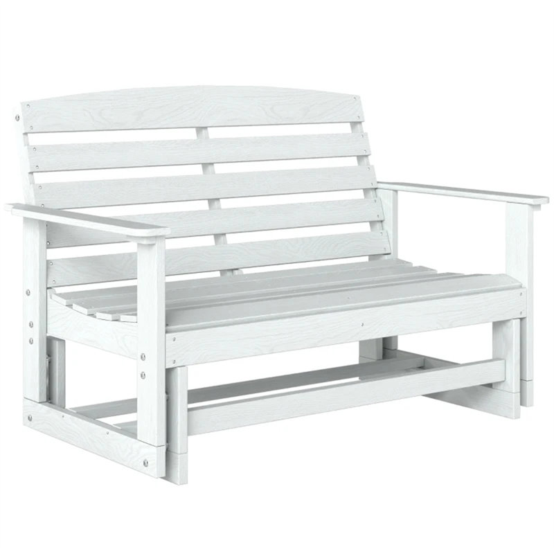 Double Rocking Chair, White