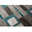 Tapis de couloir gris / bleu turquoise-718499325