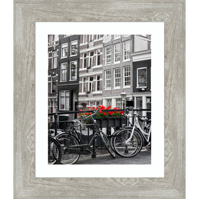 Takeshi Gray Wood Picture Frame with Mat