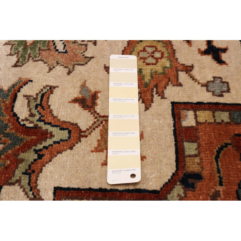 Hand-knotted Jules Sultane Ivory Wool Rug 9'10" x 13'9"