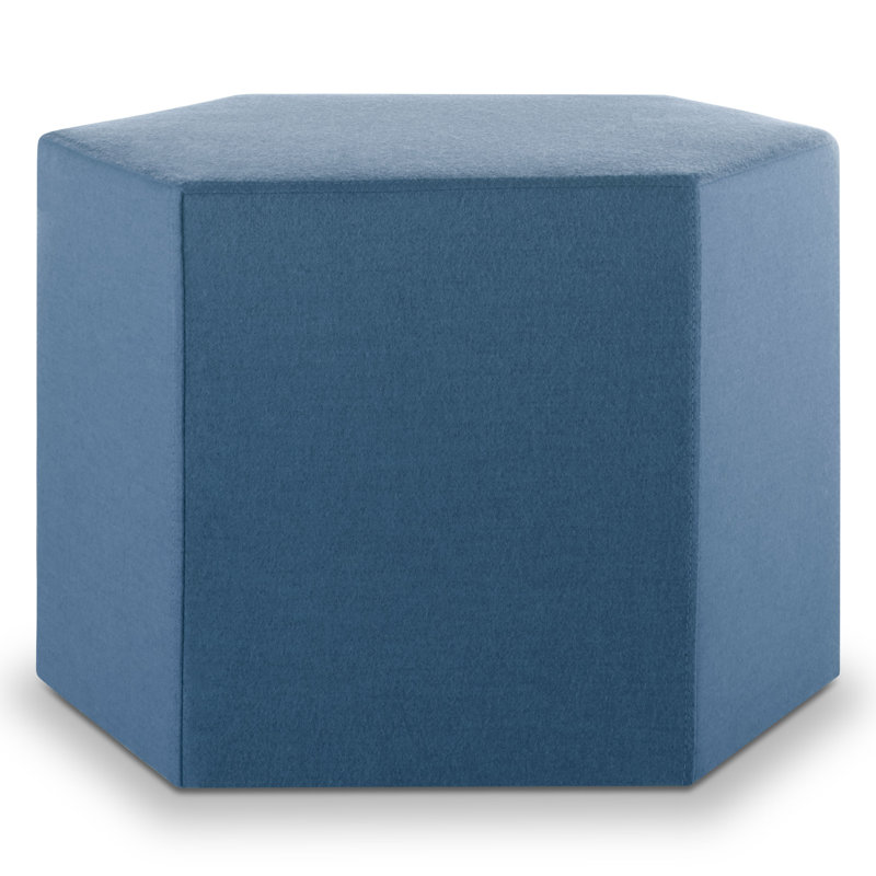 Hecks Hexagon Ottoman, Vesper Marine Blue