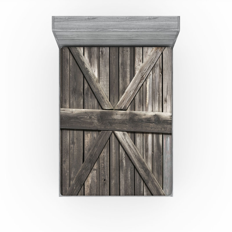 Drap-housse Ambesonne, paquet de 2, Bois taupe / déclin, Drap-housse grand