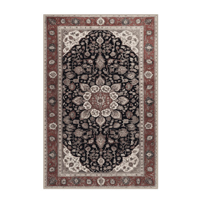 Machine Washable Persian Brown Area Rug