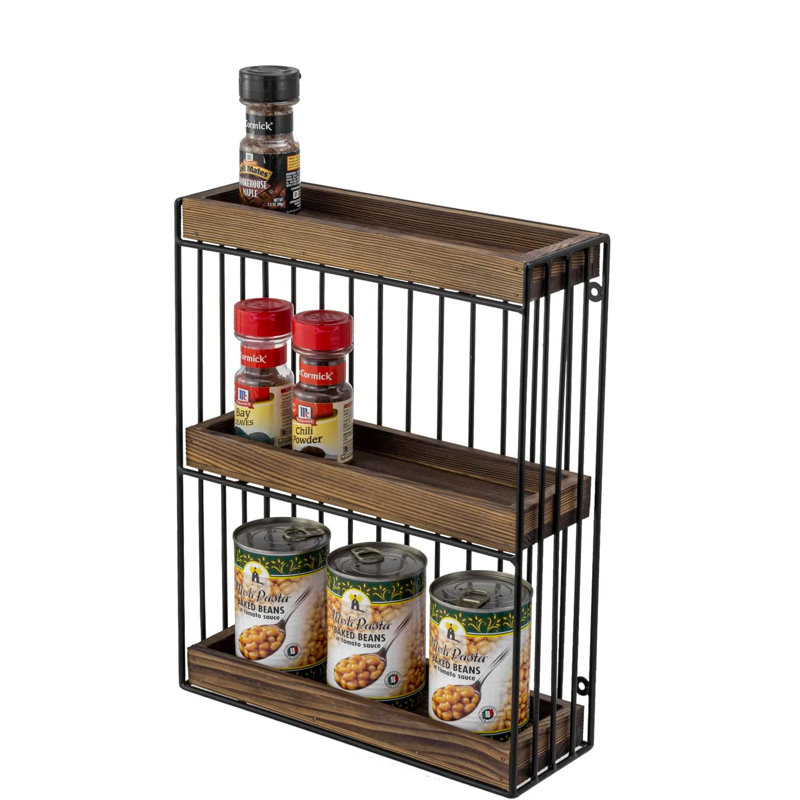 Wall Wood Spice Rack