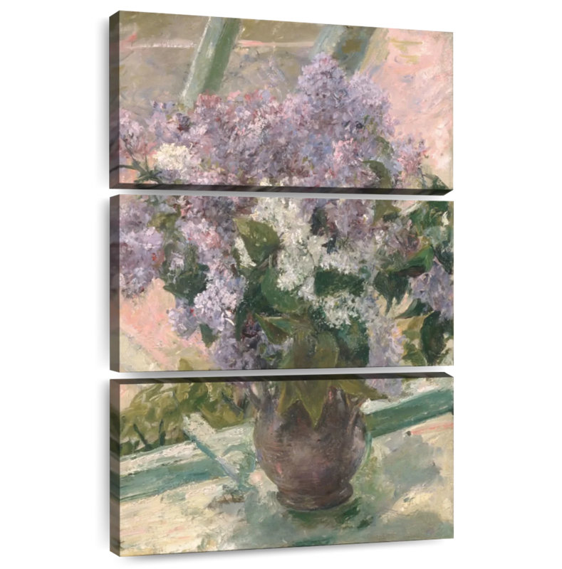 Harnek lilas dans une fenêtre, H 38 po x l 24 po