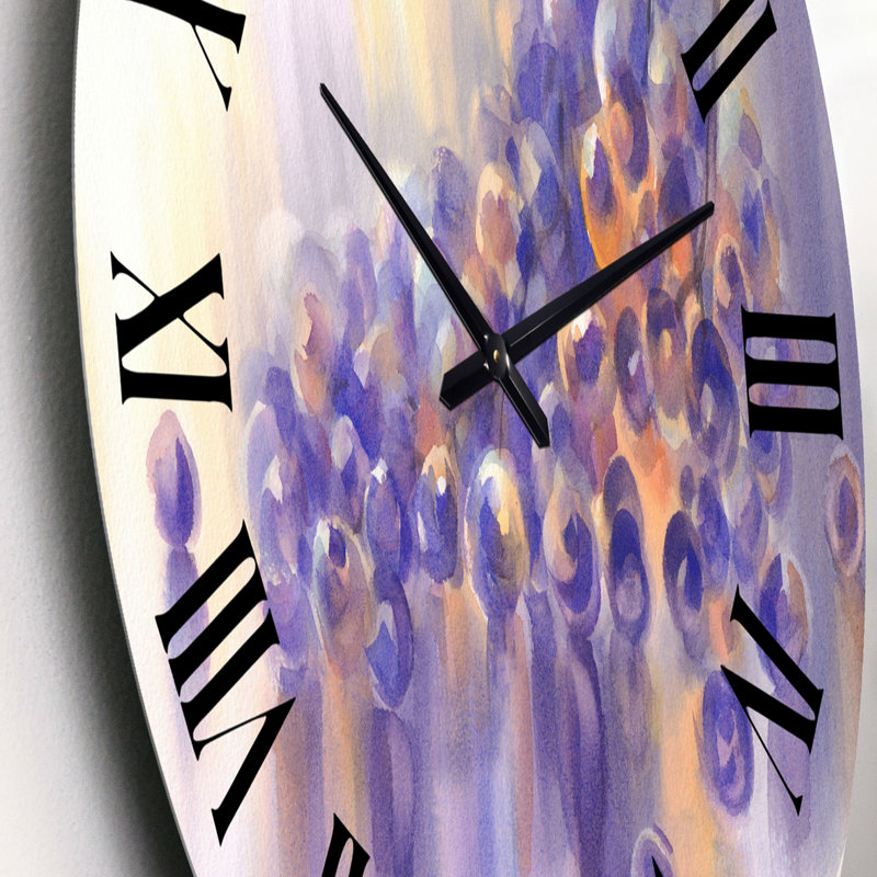 Impression peinte d'une grappe de raisins mauves - Horloge murale traditionnelle, Petit