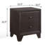 Table de chevet 2 tiroirs Espresso