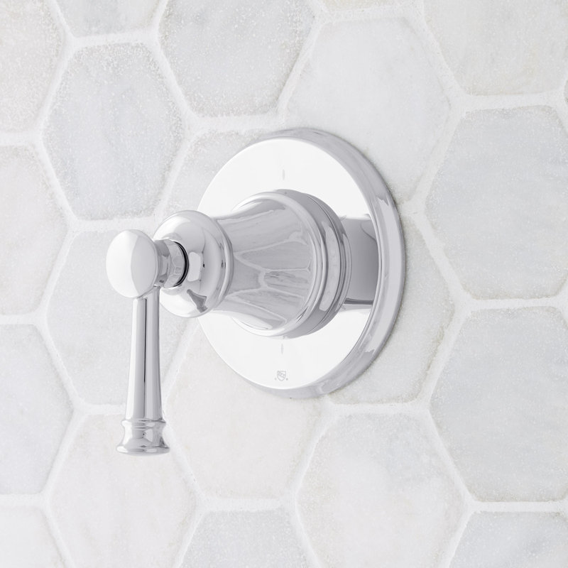 Chrome Wall Mounted Single Handle Shower Diverter with Brass Lever