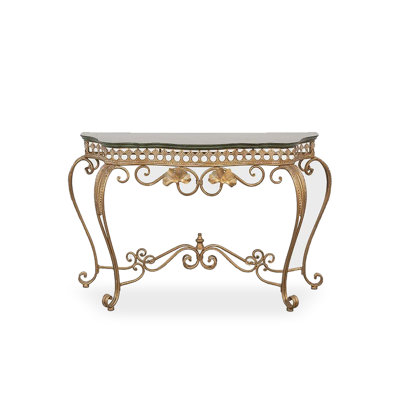 Console en fer massif de forme libre 53,15 po; fer