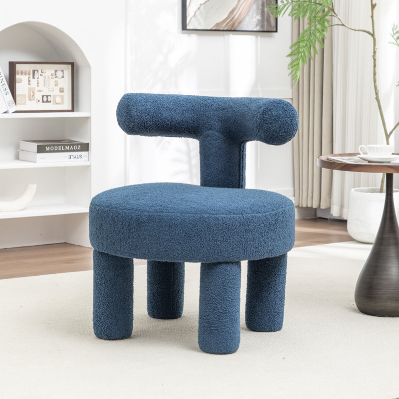 Bula Upholstered Barrel Chair, Navy