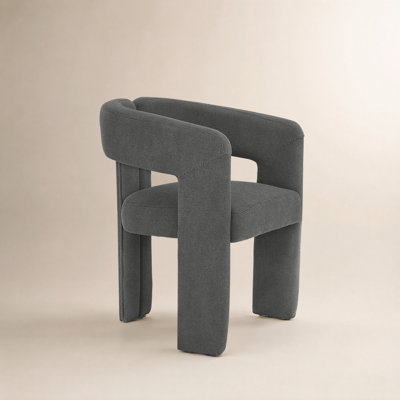 Modern Linen Dining Chairs Upholstered Armchair