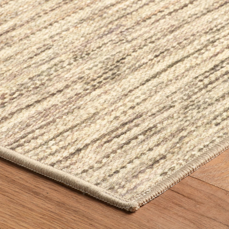 Clay Natural Machine Washable Rug, Runner 2'6" x 8'