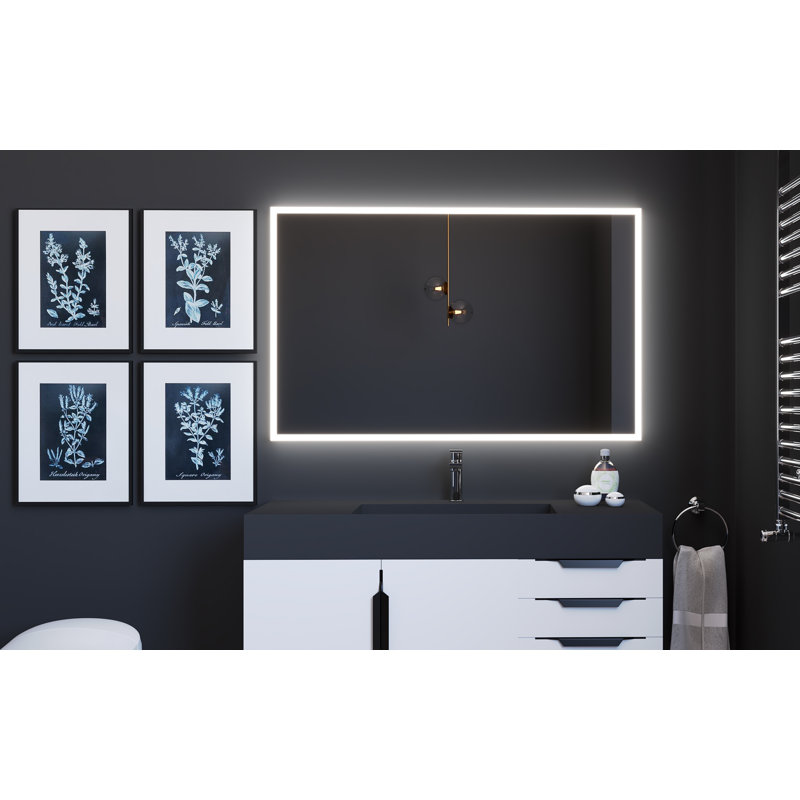 Jessalyn 48" x 30" Voice Control Smart LED Light Bathroom Vanity Mirror