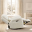 Fauteuil inclinable électrique pivotant 270 ° en velours avec éclairage ambiant et charge USB-861605427