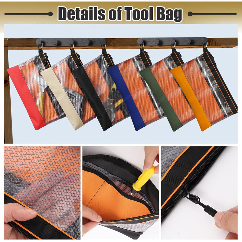 6 Pcs 11.8" Tool Pouch Tool pouch Bags Zipper