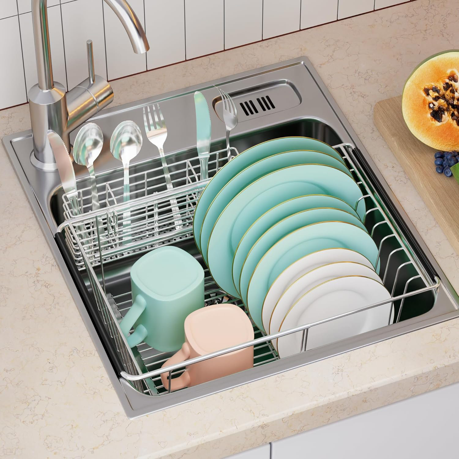 Drying Racks Over The Sink Rack Organizer Toguma Expandable Over