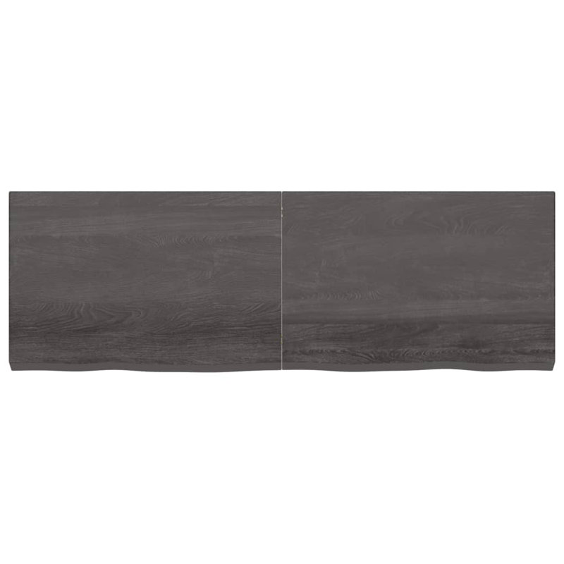 Audene 180cm Solid Wood Bathroom Vanity Top, Dark Brown