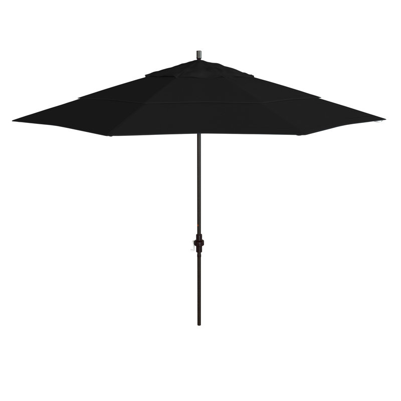 Parasol de marché 132 po Baye, Tissu performance noir