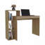 Bureau 43 po, chêne naturel avec quatre tablettes pour bureau à domicile