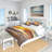Coastal Duvet Cover Set - Vintage Beige Minimalism Floral Blossoms-94672867
