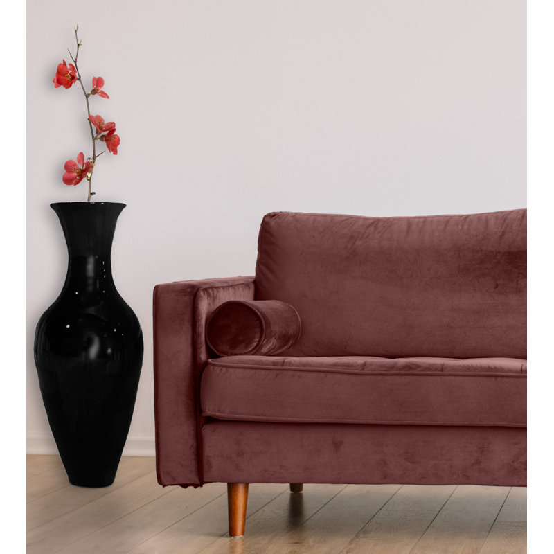 Grand vase de plancher en bambou Claxton, Noir, H 37 po x l 14 po x P 14 po