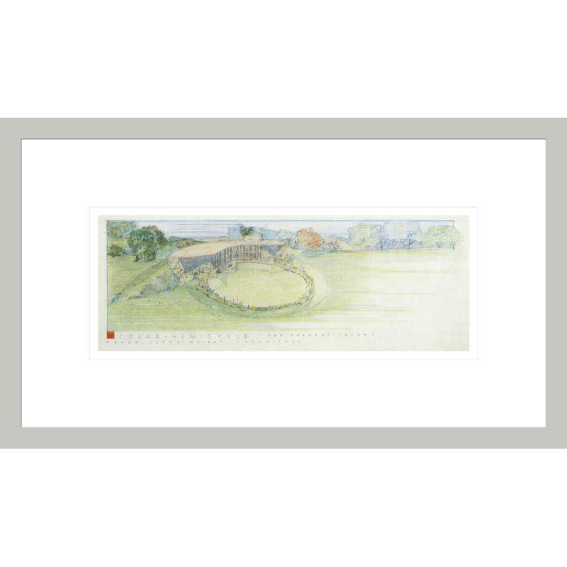 «Herbert Jacobs House II Solar Hemicycle» «Middleton WI» par Frank Lloyd Wright - Estampe numérique encadrée