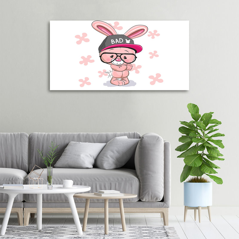 Rabbit In A Hat - No Frame Print on Canvas